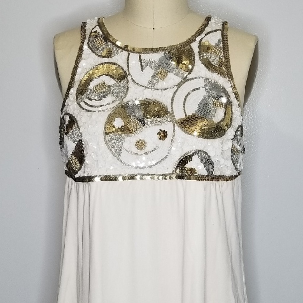 Foley & Corina Sequin and Silk Jersey Top